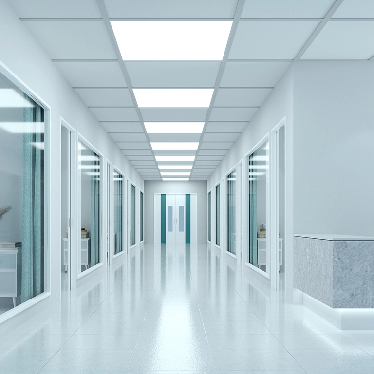 sterylny, szpitalny korytarz